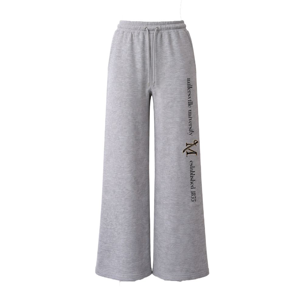 Women's Wide Leg Fleece Pants Heather Grey