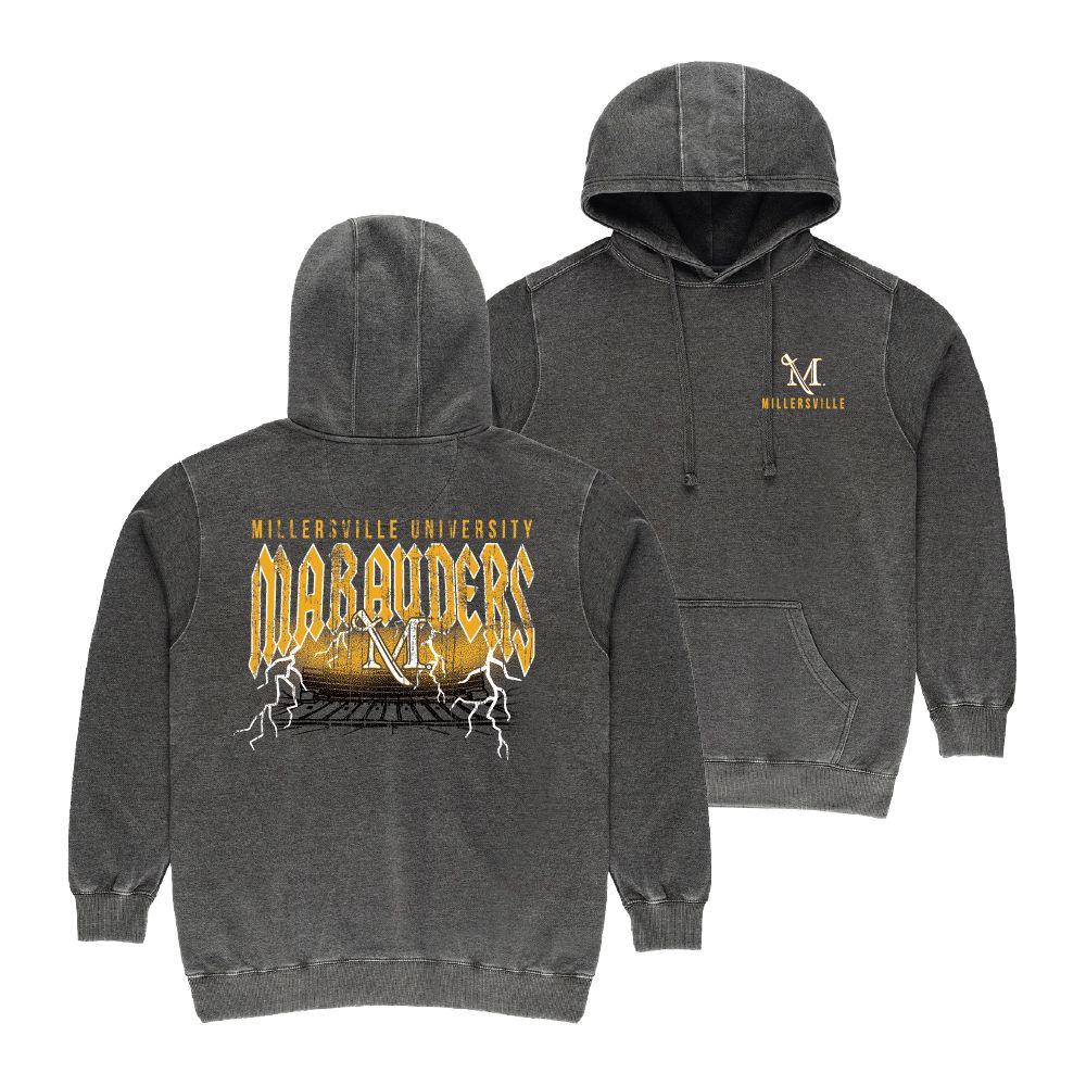 Lightning Burnout Fleece Hood Heather Charcoal