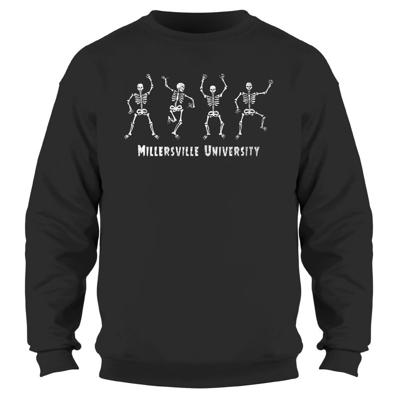 Skeleton Friends Crew Black