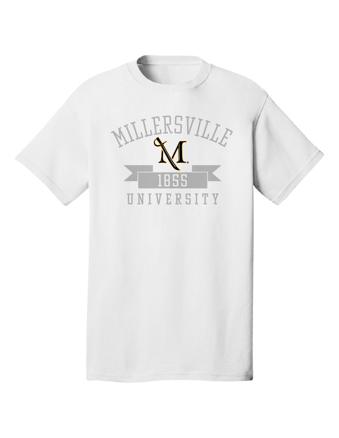 Milo 1855 Banner tee with Gold m-sword White