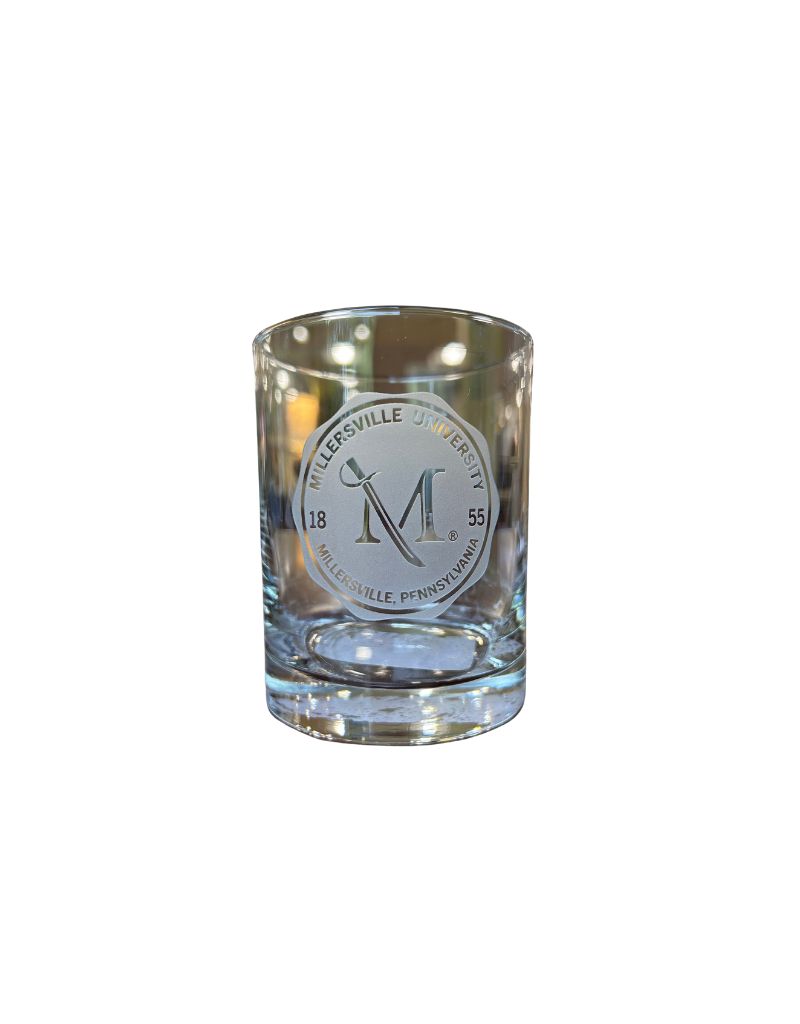 Reverse Etched Rocks Glass