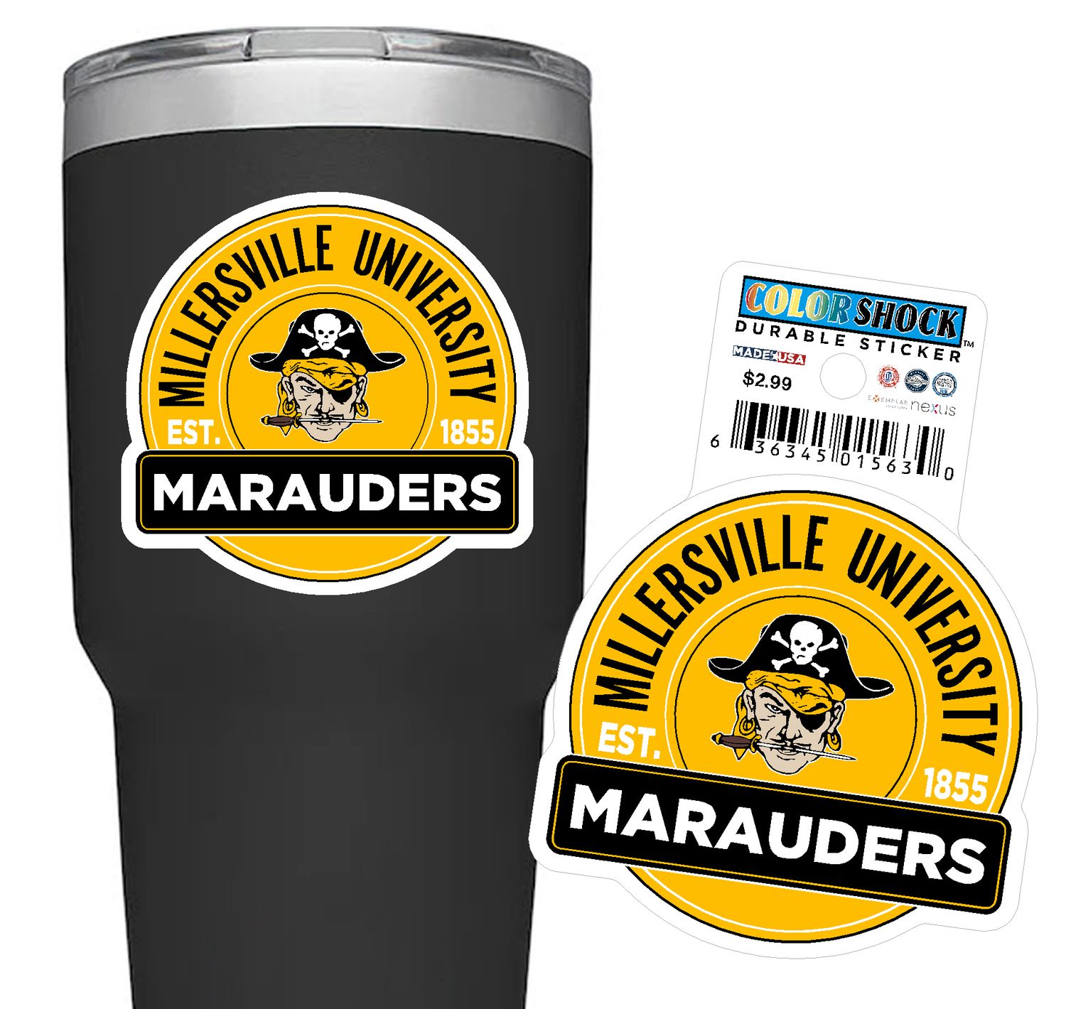 Millersville Marauder Gold Durable Sticker