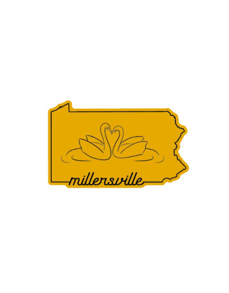 Gold Pennsylvania Swans Rugged Sticker 3.5"