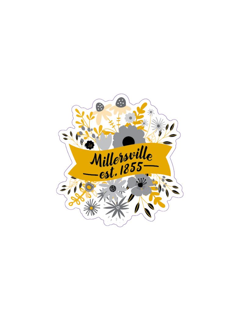 Millersville Flowers Rugged Sticker 2"