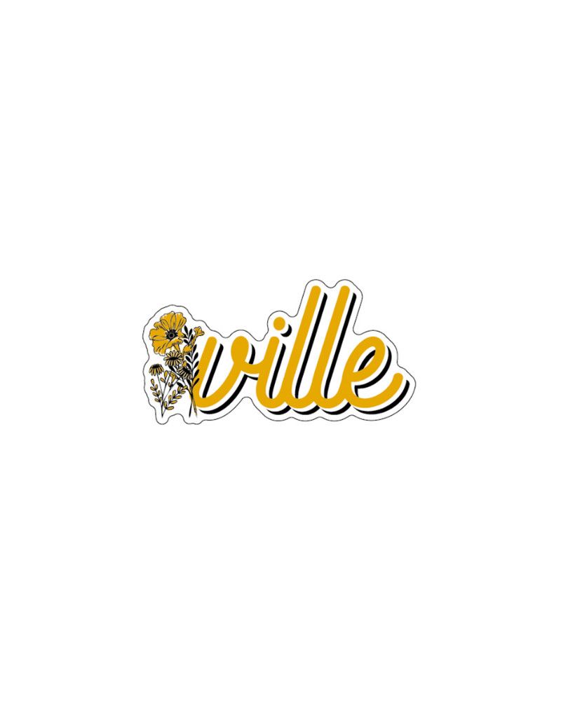 Ville Flowers Rugged Sticker 2"