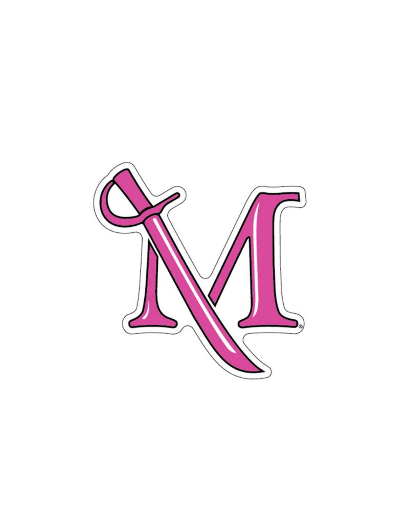 Pink M Sword Rugged Sticker