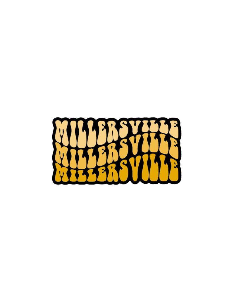 Triple Millersville Rugged Sticker 2"