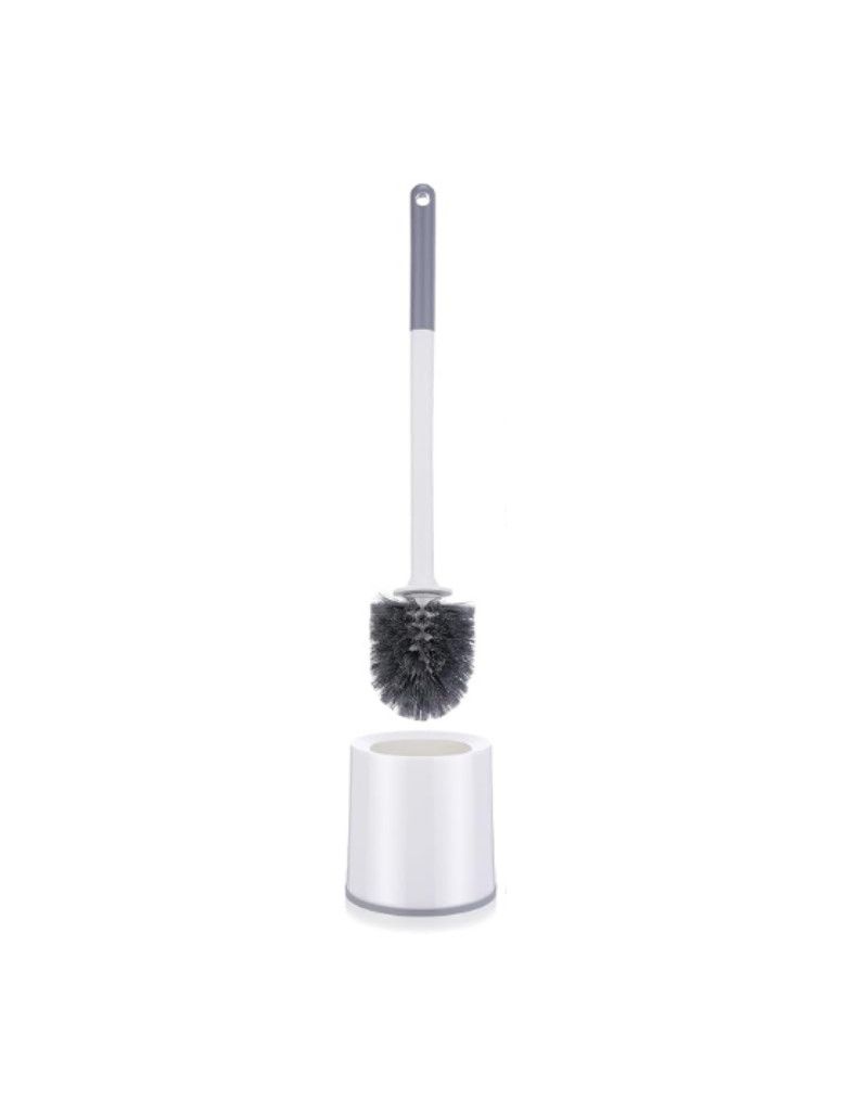 Toilet Brush and Caddy (Grey and White)