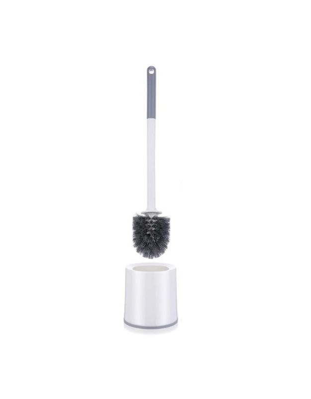 Toilet Brush and Caddy (Grey and White)