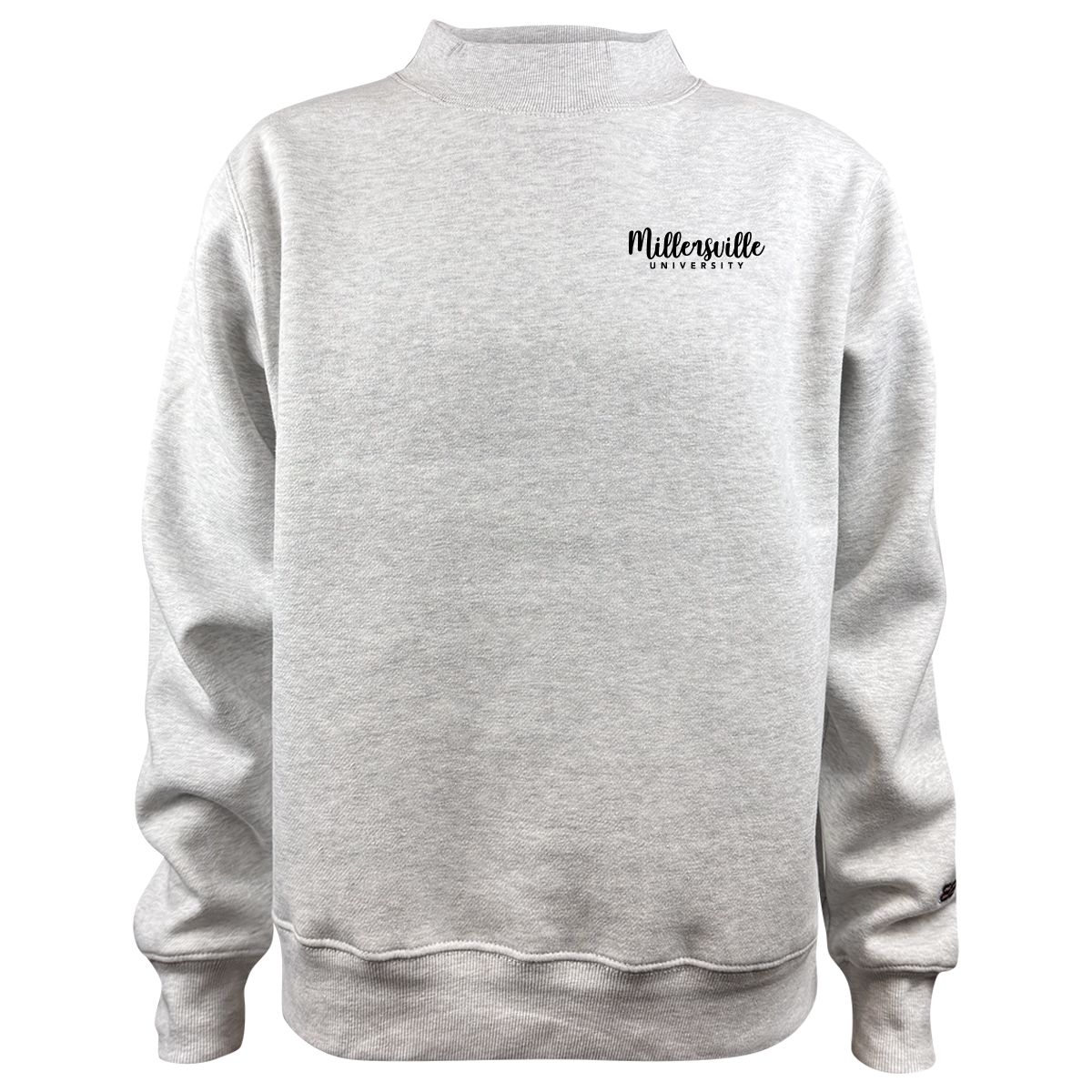 Oversized Mockneck Sweatshirt with Embroidery Ash