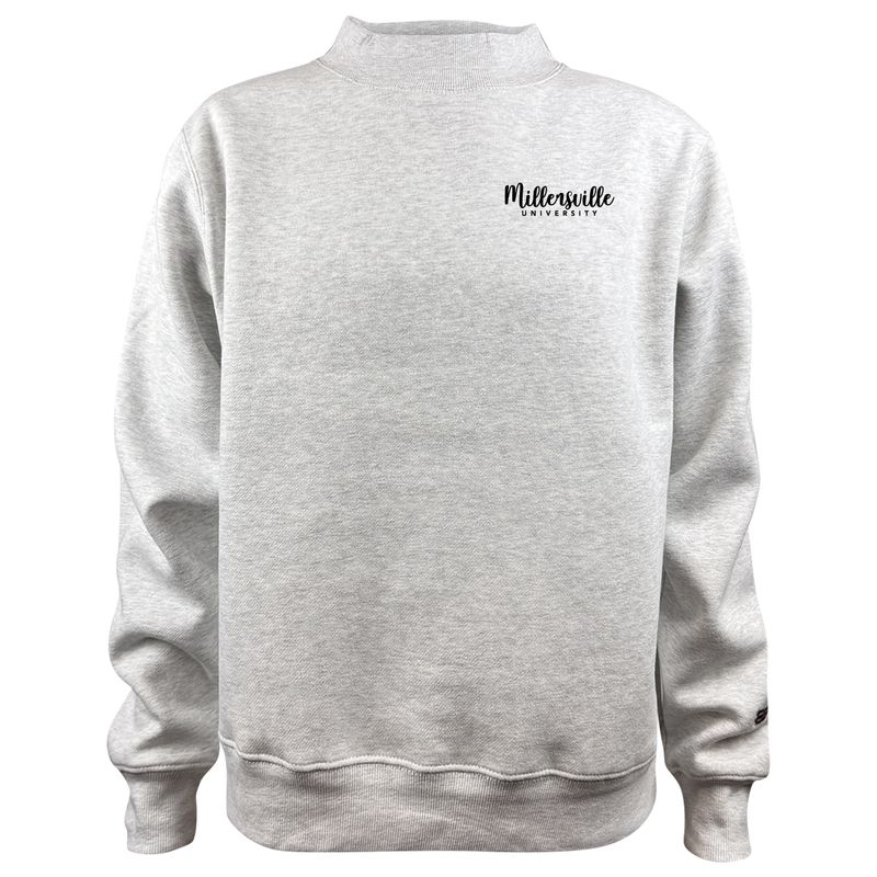 Oversized Mockneck Sweatshirt with Embroidery Ash