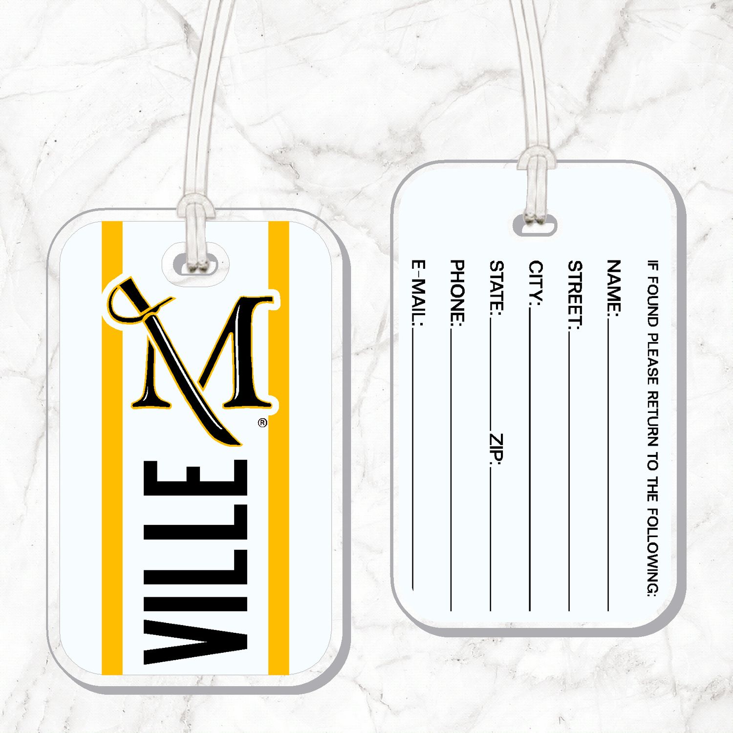 White Ville Bag Tag