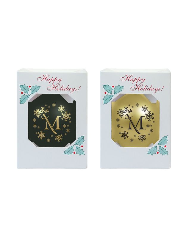 M Sword Snowflake Holiday Ornament