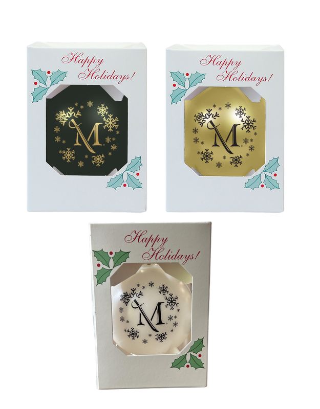 M Sword Snowflake Holiday Ornament