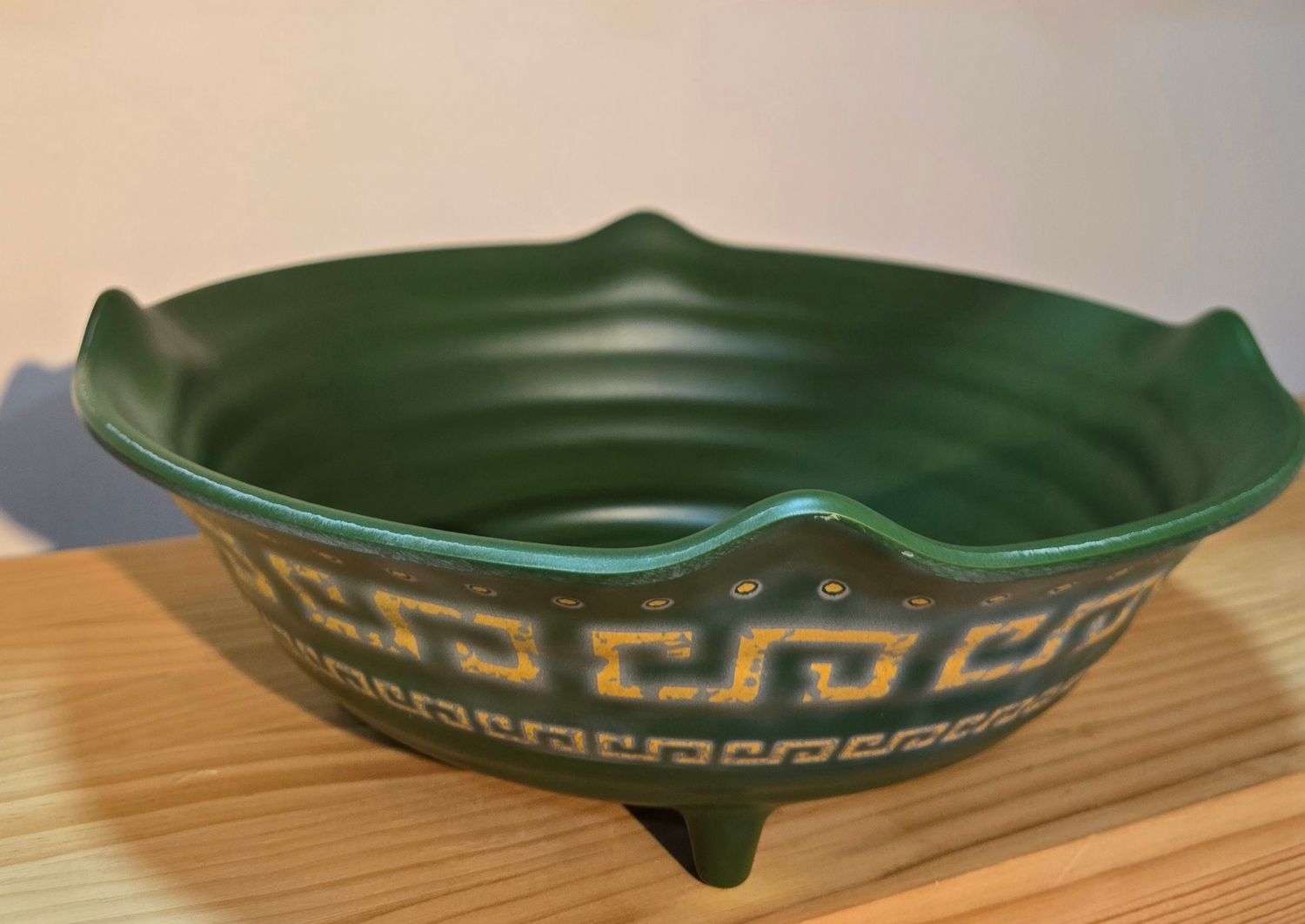 12" High-footed bowl, Color: Bronze ware