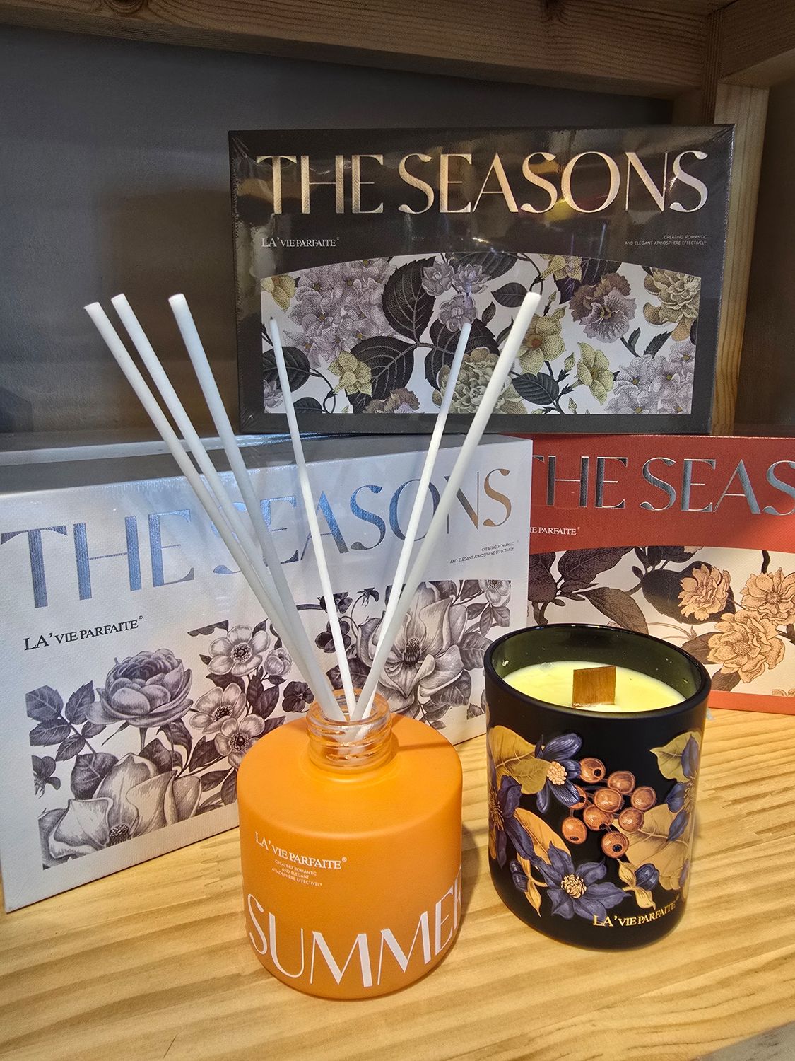 Candle aromatherapy set, Color: green, purple, orange