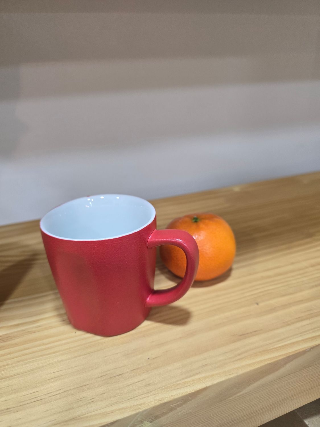Mug Small size single handle frosted maker cup, Color: Red, orange