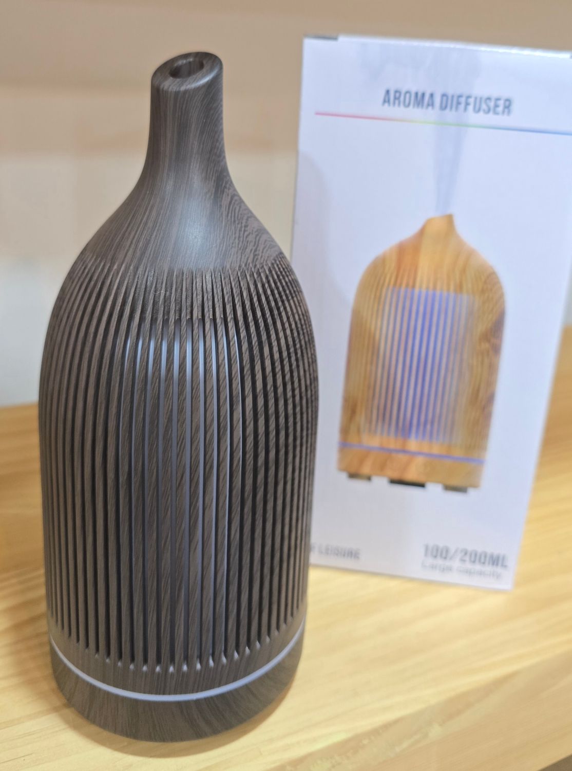 Narrow-mouth aroma diffuser, Color：light wood, dark wood
