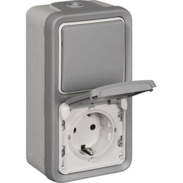 Legrand switch/socket combination vertical Splashwaterproof