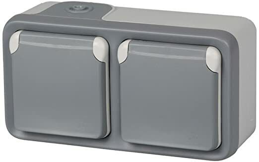 Legrand socket dubbel horizontal Splashwaterproof