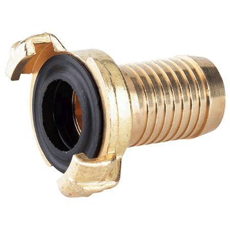 Quick coupling with hose nozzle 12.5 mm brass