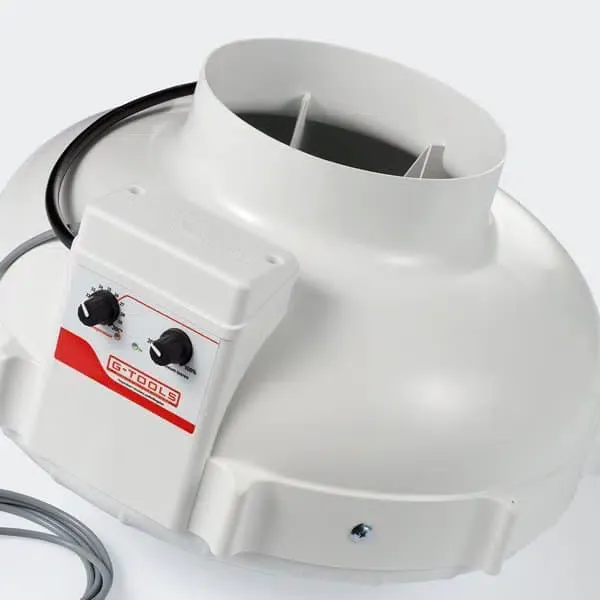 Inline fan G-tools 160 with fancontroller 800m3/hour