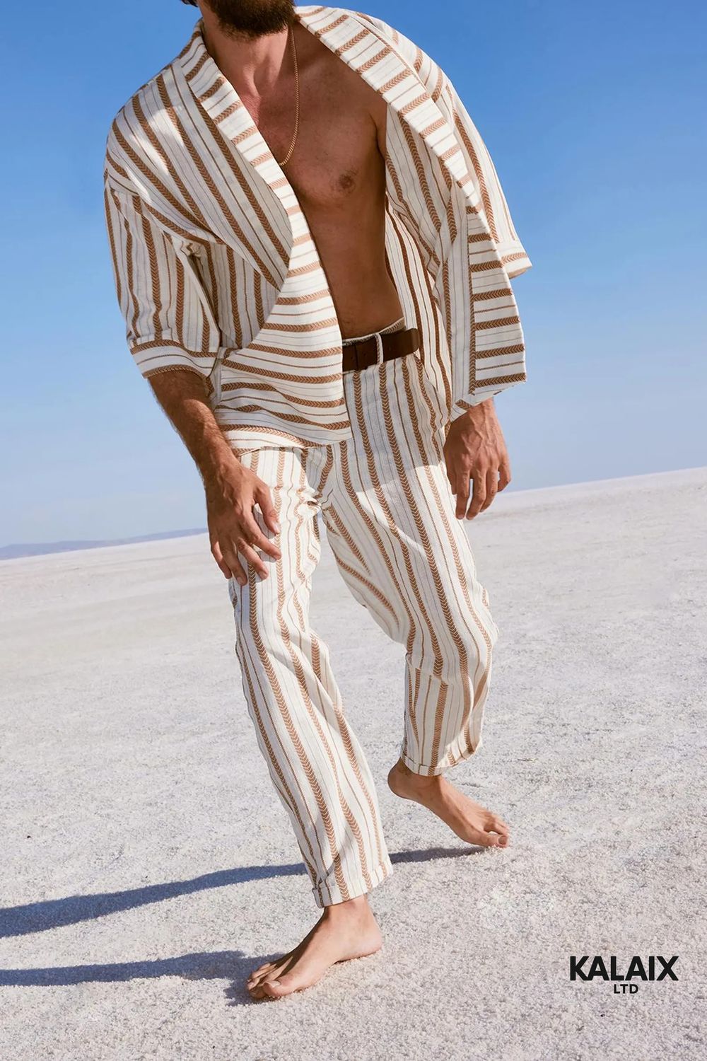 The Striped Resort Kimono Set