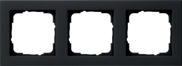 GIRA Abdeckrahmen 3f E2 schwarz m