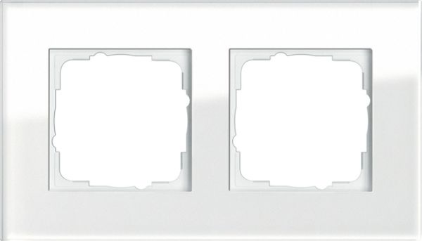 GIRA Rahmen 021212 2fach Esprit Glas weiss