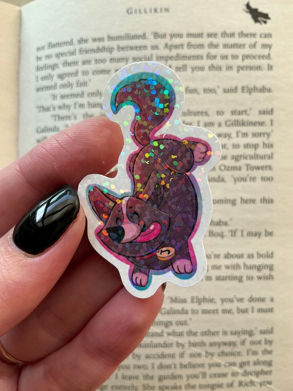 Holographic Cardigan Corgi  Vinyl Sticker
