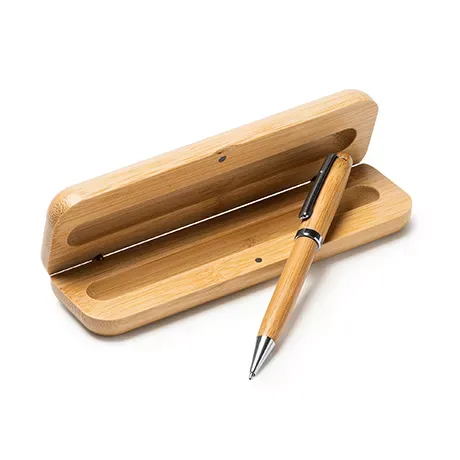 ​Estuche y Bolígrafo de Bambú Personalizado