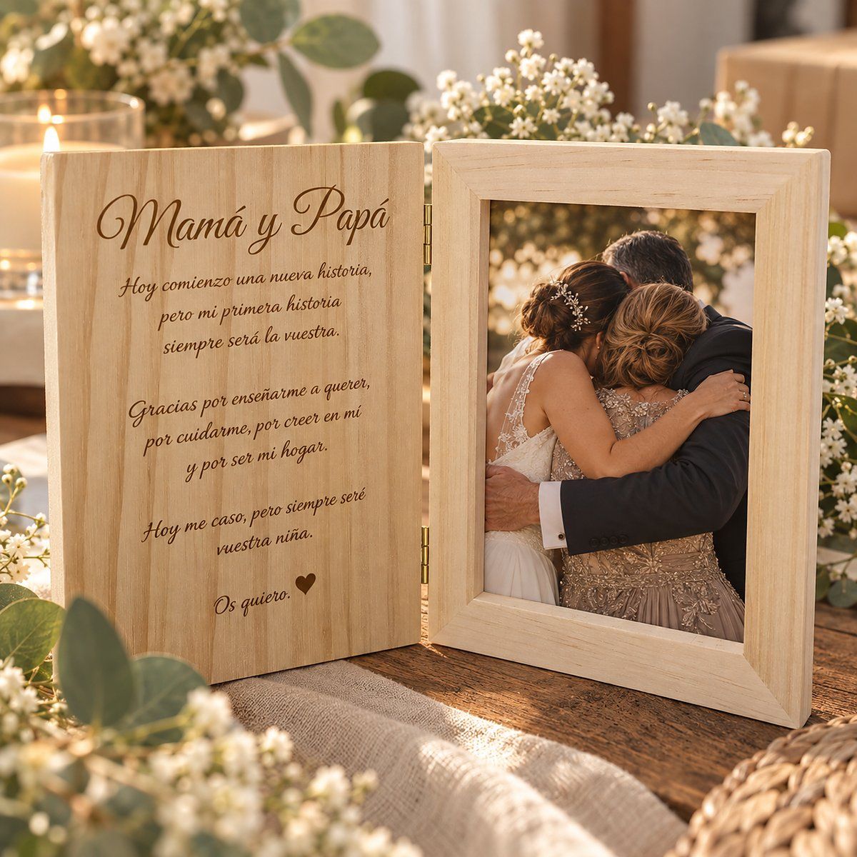 Marco de fotos de madera personalizado