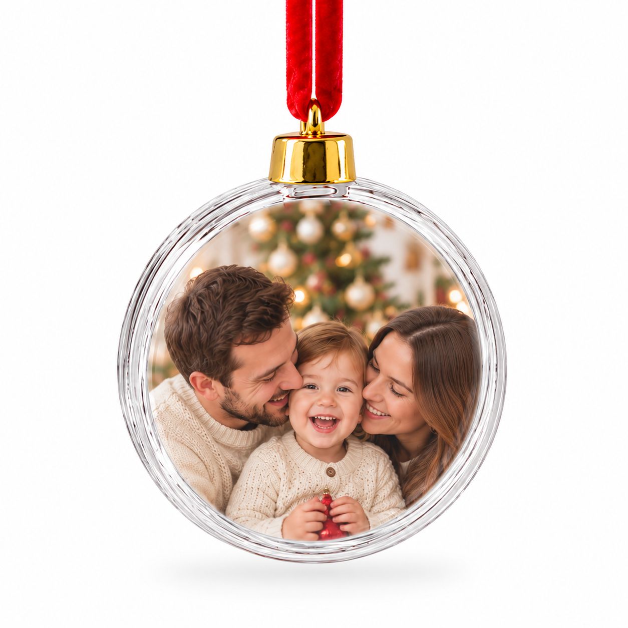 Adorno para el árbol con tu foto: bola