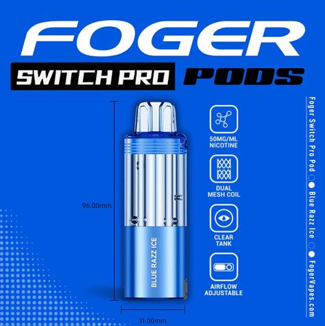Foger | Pro 30K Pod 5%, Flavor: Blue Razz Ice