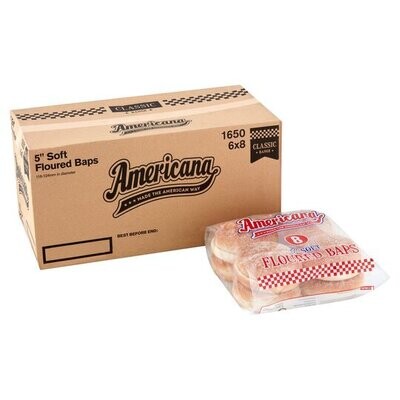 AMERICANA 5&quot; FLOURED BAPS X 48