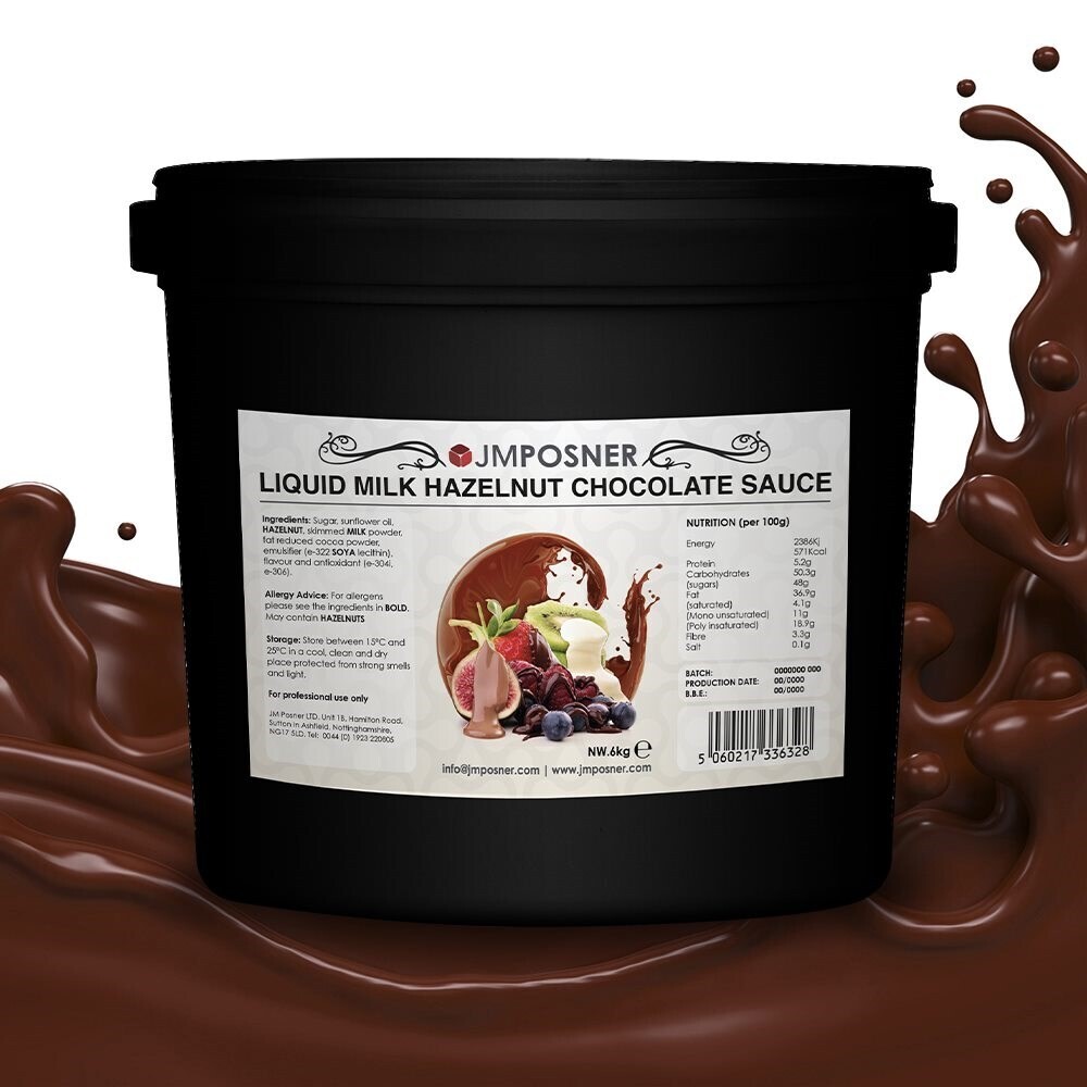 LIQUID MILK HAZELNUT CHOCOLATE SAUCE- 6KG