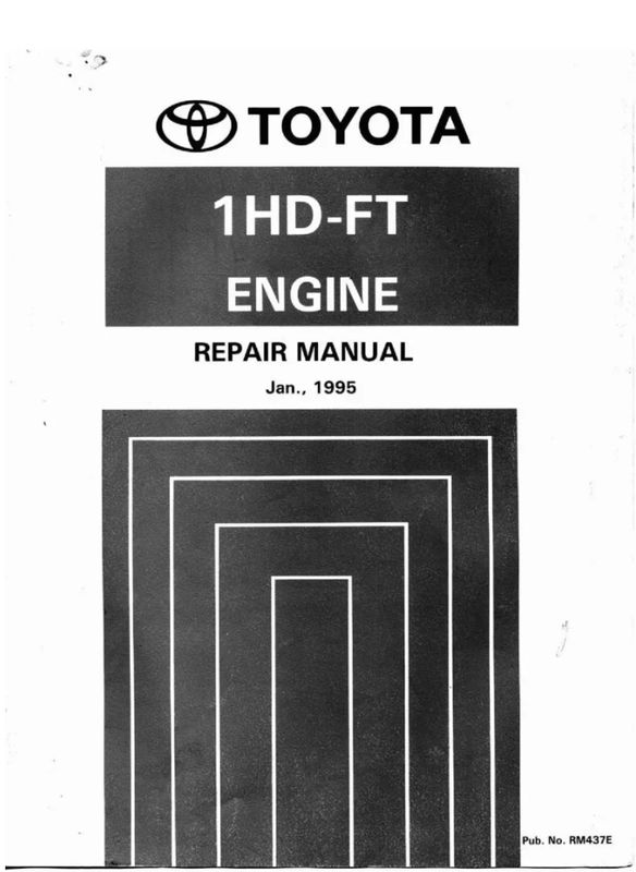 1HD-FT Engine Mechanical 1995 RM437E