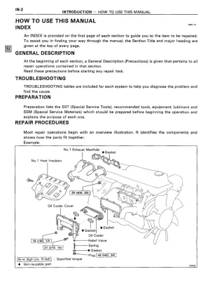 1992 1FZ-FE 1FZ-F Engine manual RM321E