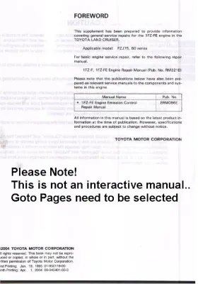 1994 FZJ80 Chassis and Body Repair Manual