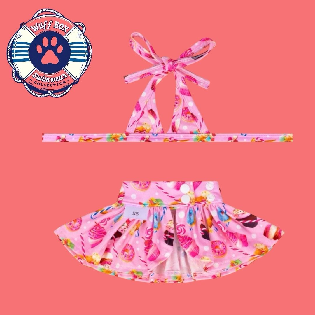 CuteBone Cupcake &amp; Donut Print Bikini