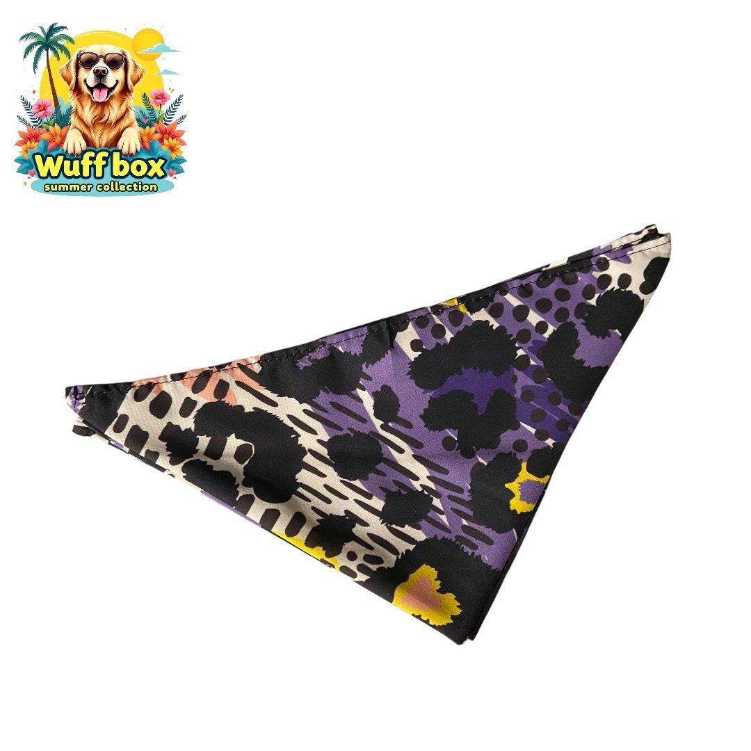 Purple Leopard Print Bandana
