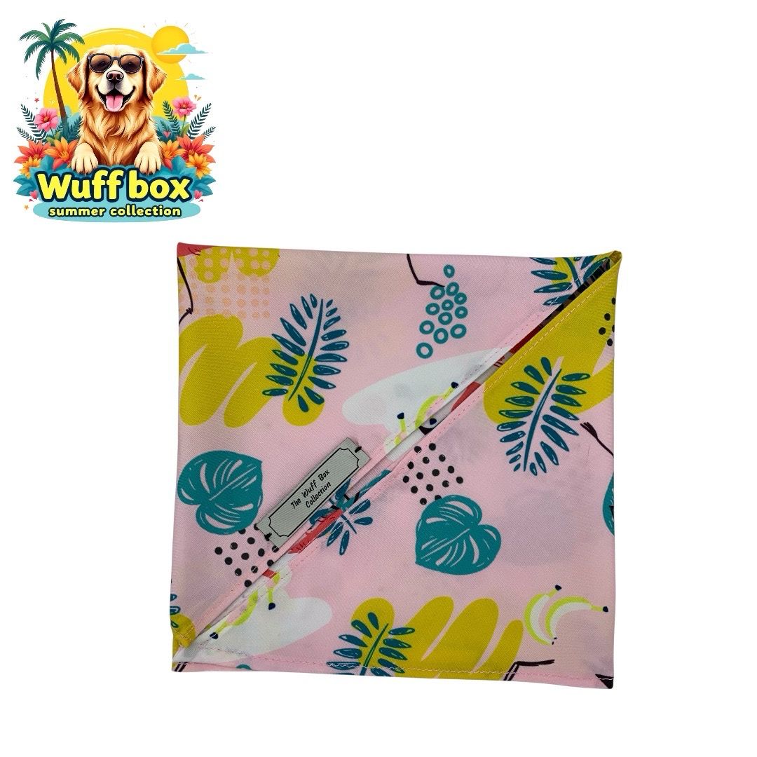 Pastel Pink Leaf Bandana