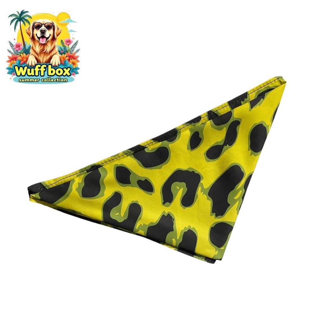 Lime Green Leopard Bandana