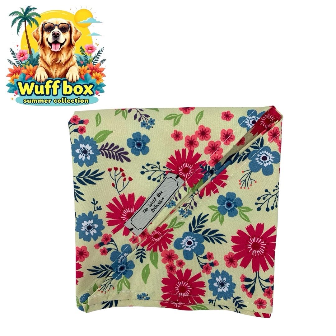 Yellow Floral Print Bandana
