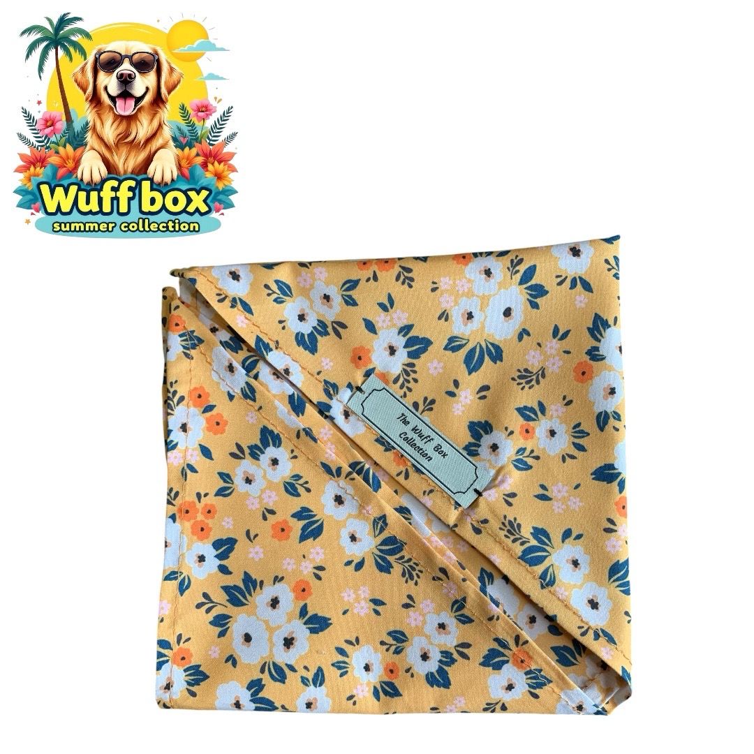 Pastel Yellow Floral Bandana