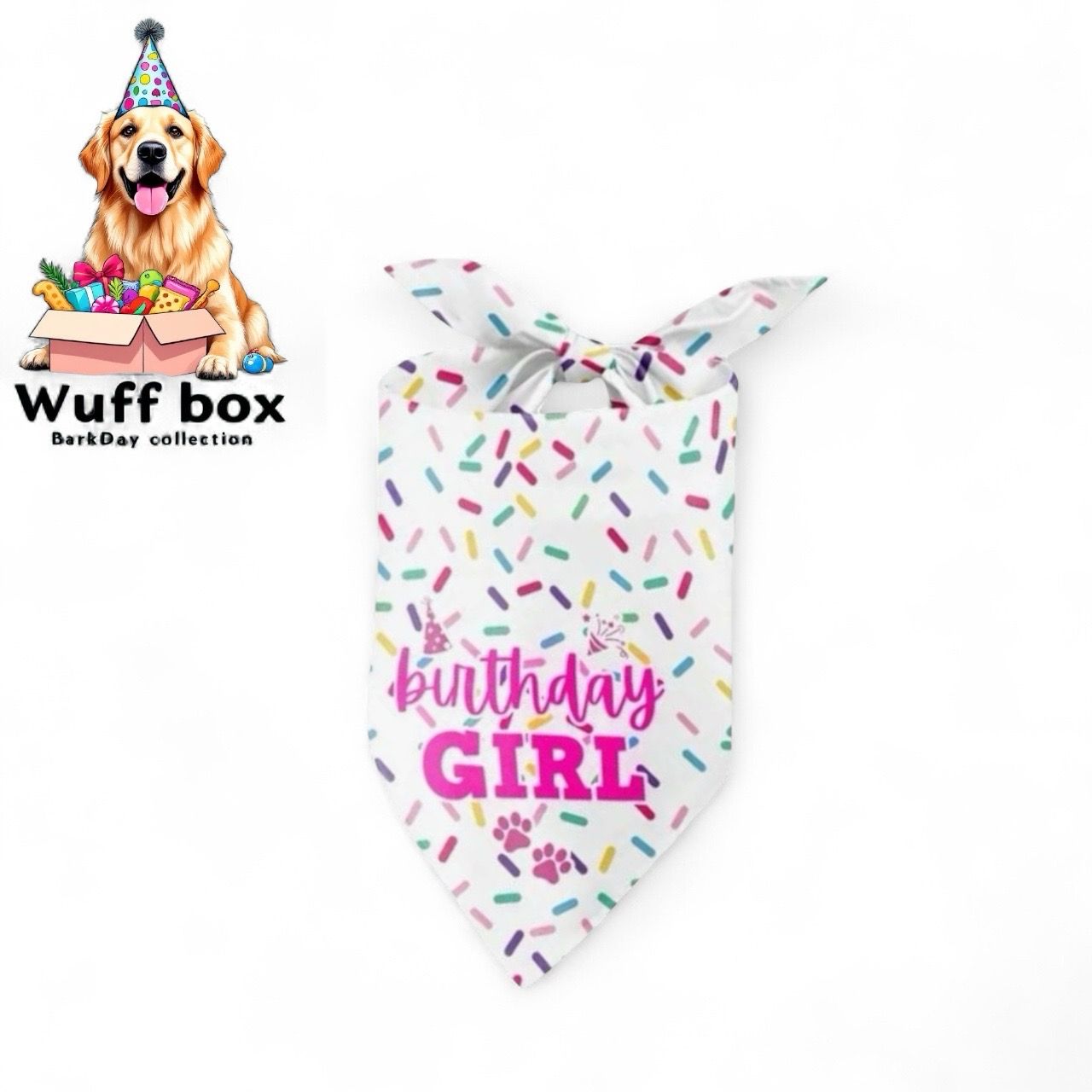 Birthday Girl Print Bandana