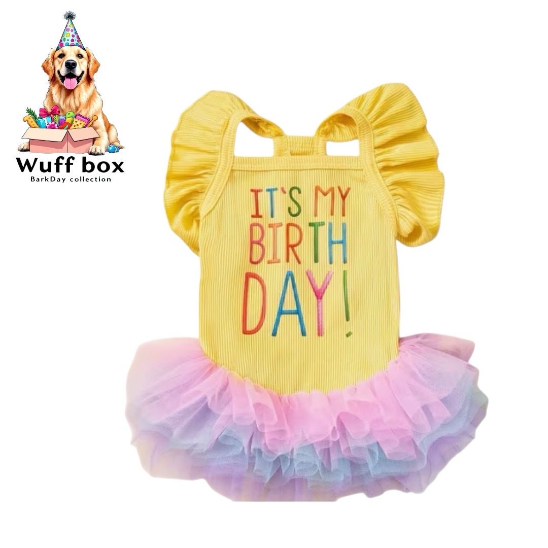 Yellow BarkDay Tutu Dress