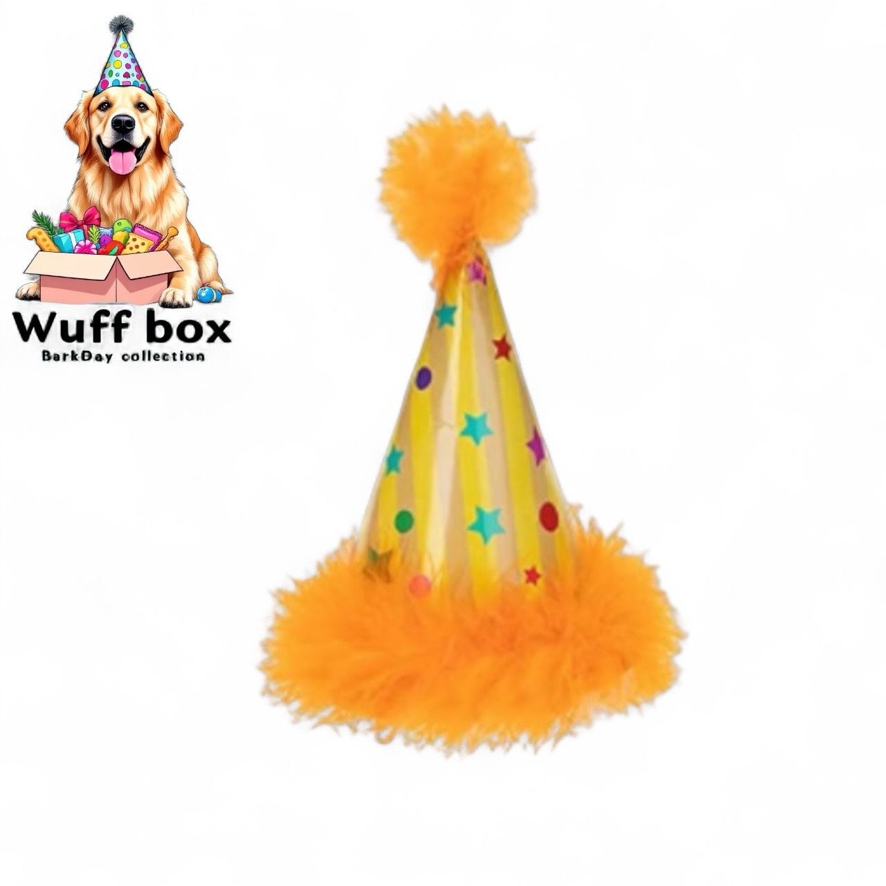 Orange Feather BarkDay Hat
