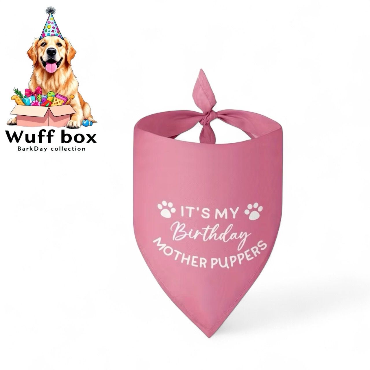 ‘It’s My Birthday Mother Puppers’ Bandana