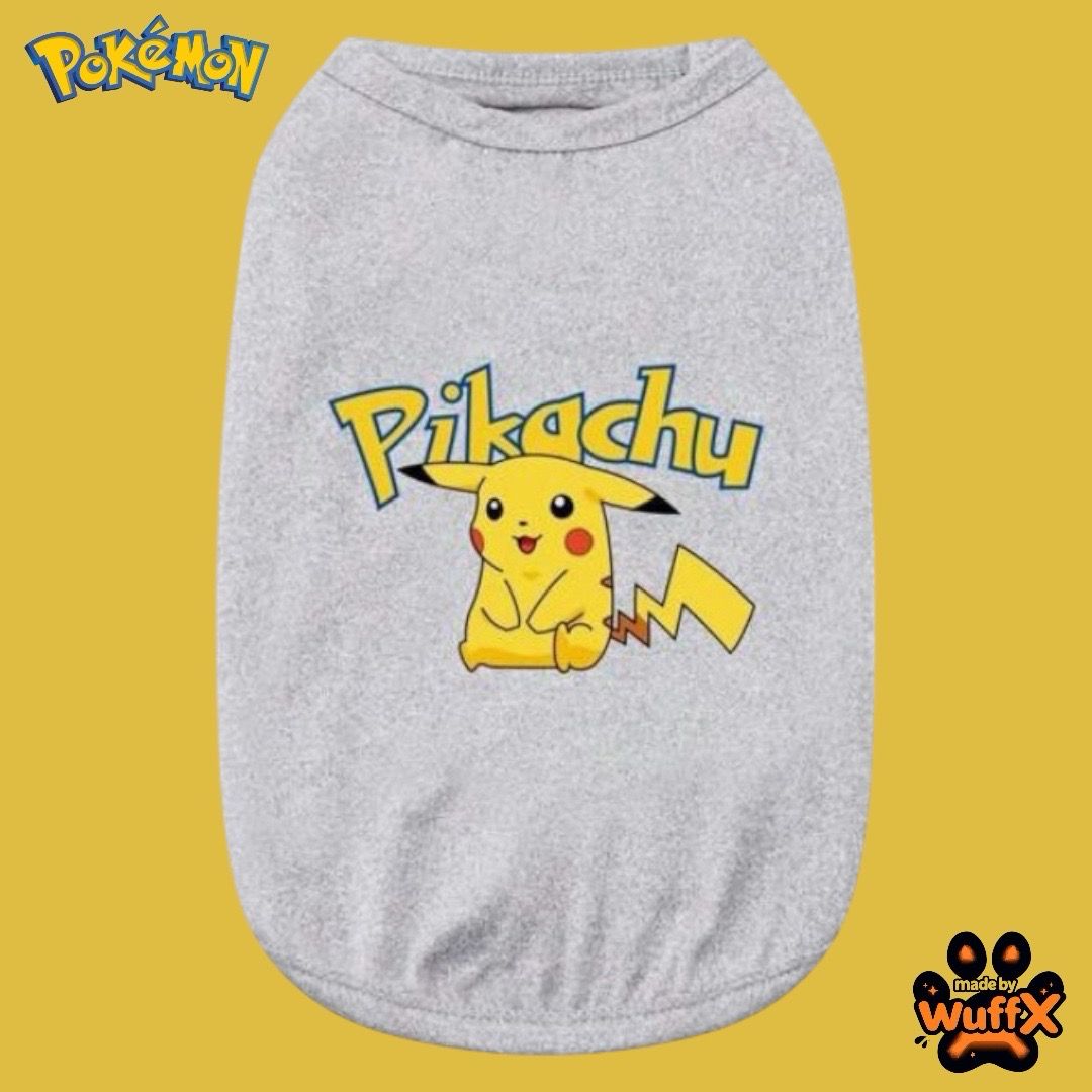 Pokémon Pikáchu Print Grey Tank